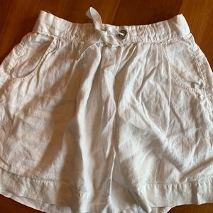 J. Crew Linen Skirt, White, Size 2